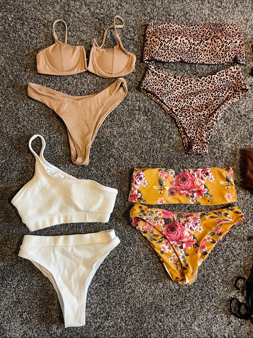 Mixed Bikini Bundle - Neutral, Leopard, White & Floral Sets